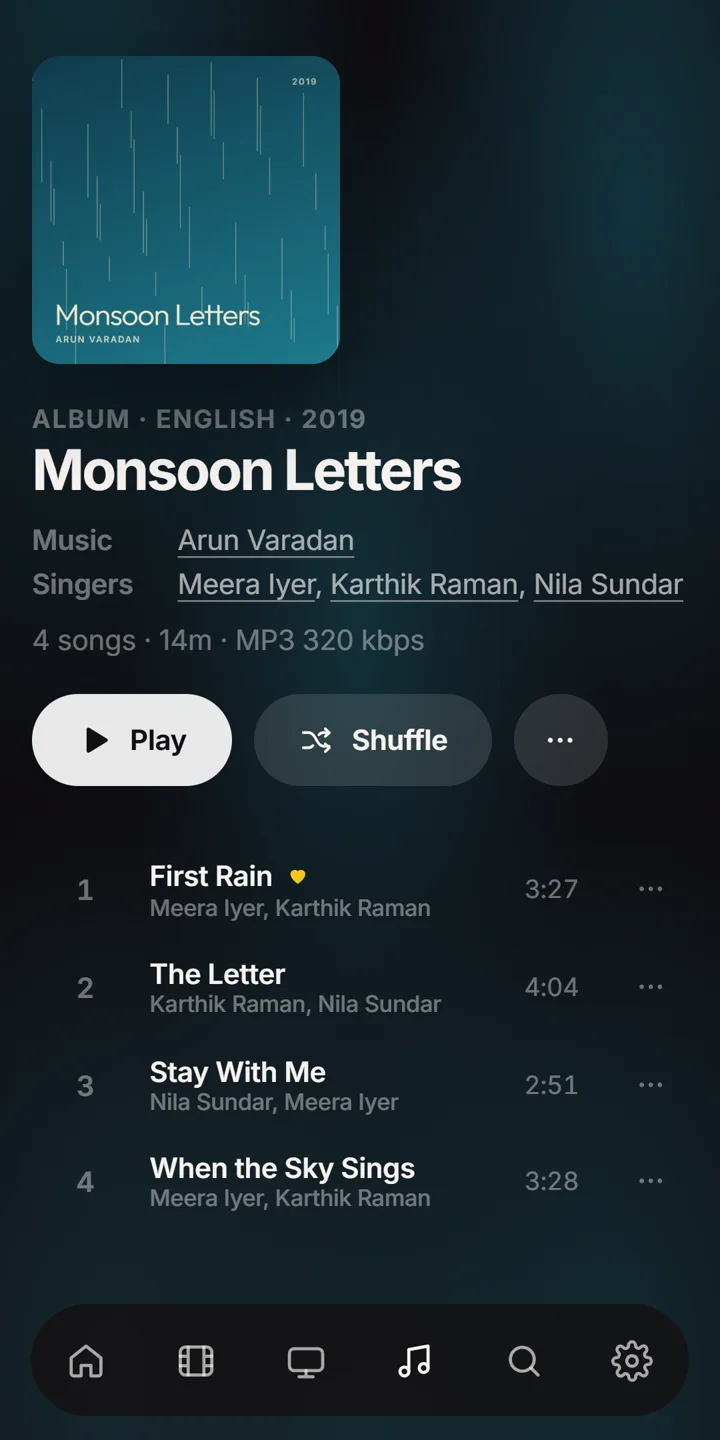 An album on a phone
